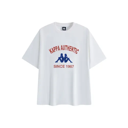 KAPPA 1916 Series T-Shirt Унисекс Корейский Белый