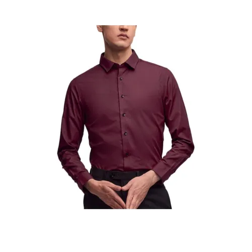 JODOLL Мужские рубашки бордового цвета