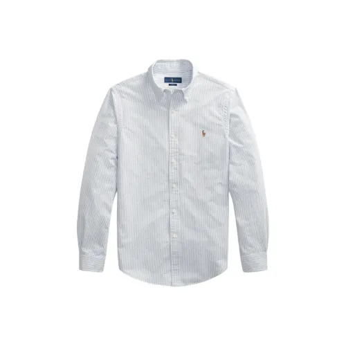 Polo Ralph Lauren Slim Fit Oxford Рубашка Полосатая Мужская Белая