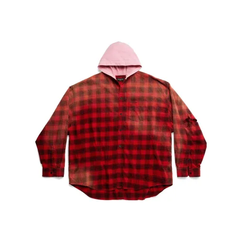 Balenciaga FW23 Рубашка Свободного кроя Мужская Красная