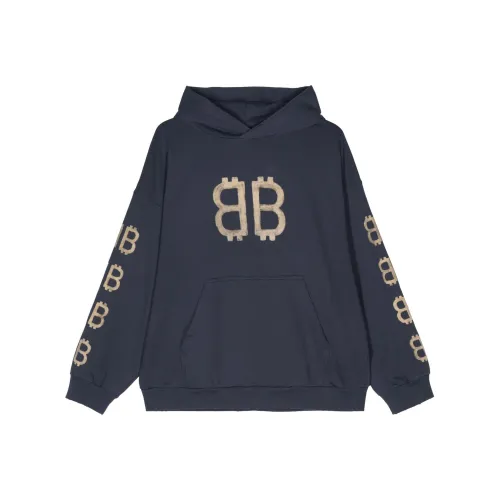 Balenciaga SS24 Свитшот Регулярный крой Унисекс Морской синий