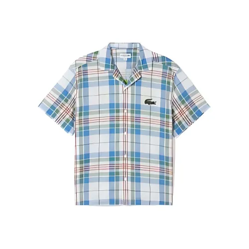 LACOSTE 2CQ/Зеленая клетка Мужская рубашка