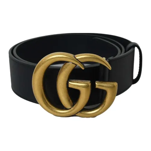 GUCCI Телячья кожа Кожаные ремни Женские Черный Ширина 4CM