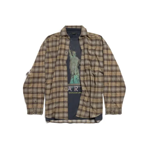 Balenciaga Рубашка Loose Fit Мужская Темно-зеленая