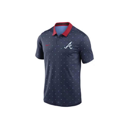 nike x MLB Atlanta Braves Legacy Icon Vapor Поло Atlanta Braves Мужской Морской синий