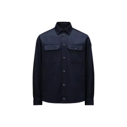 MONCLER FW24 Рубашка Мужская Ночь Синий