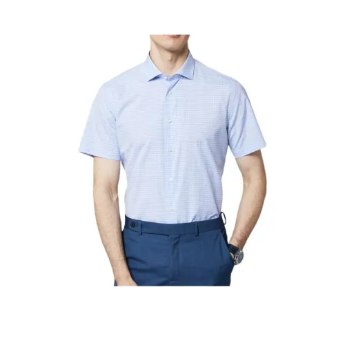 Francesco Totti Рубашка Мужская Синяя Клетка