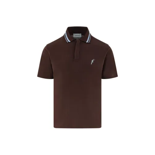 FERRAGAMO FW23 Поло Мужское Коричневое