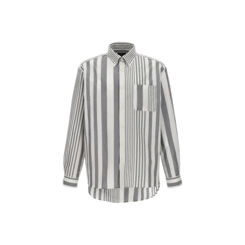 A.P.C. Joint Paragraph Серый Синий Мужские Рубашки