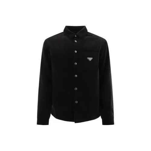 PRADA Мужские Черные Рубашки
