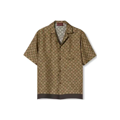 GUCCI Lido SS24 Рубашка Мужская CAMEL