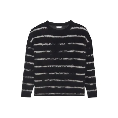 SAINT LAURENT Мужские черные свитеры