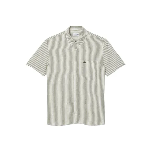 Зеленые мужские рубашки LACOSTE Collaboration