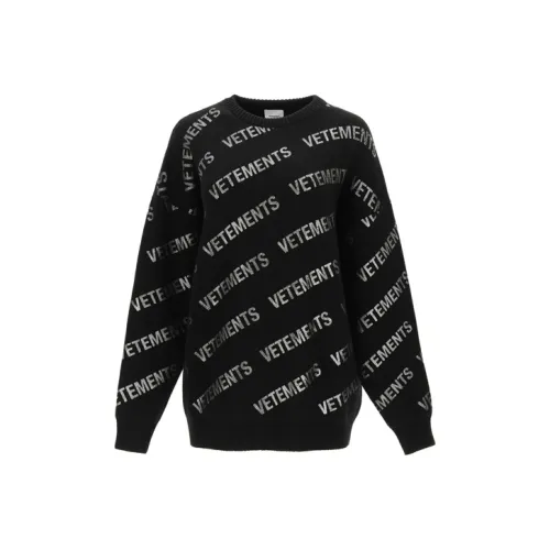 Vetements Черный Унисекс Свитеры