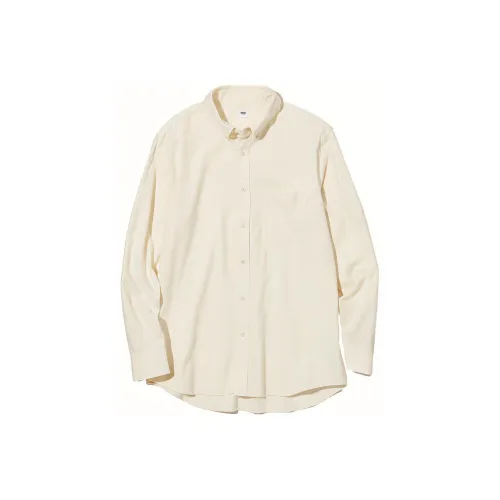 UNIQLO Сливочный Унисекс Рубашки