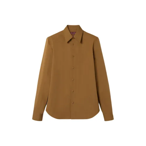 GUCCI FW24 Рубашка Мужская Светло-Коричневая