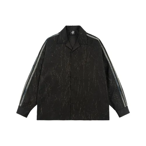 XINYINSU 24FW Длинный рукав рубашка унисекс черный