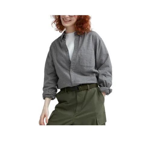 UNIQLO Свинцово-серый Унисекс Рубашки