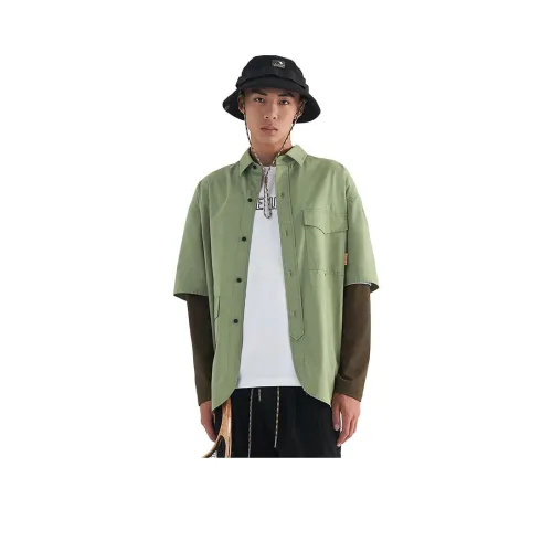 GOLDLION Рубашка Мужская Хаки Зеленая