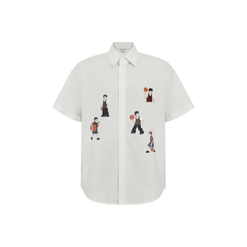 URBAN REVIVO Белая Мужская Рубашка