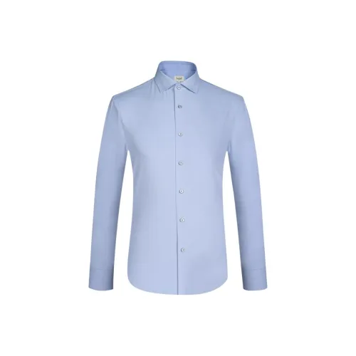 JODOLL Blue Men's Shirts JODOLL Синий Мужские Рубашки