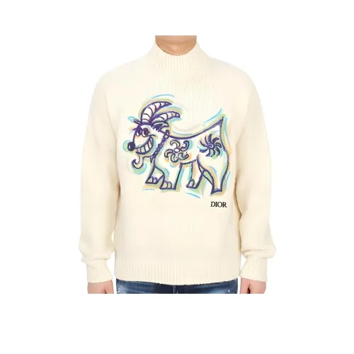 DIOR x Kenny Scharf FW21 Трикотаж Мужской Бежевый