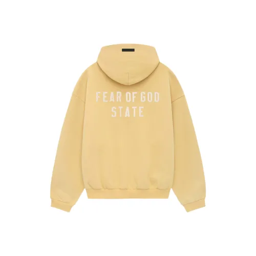 Fear Of God Essentials Heavy Fleece Fullzip Hoodie Hoodie Men's Amber Gold Amber