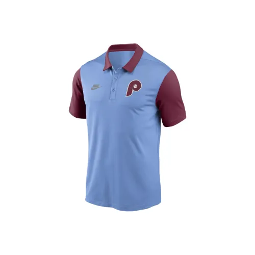 Nike MLB Коллаборация Поло Philadelphia Phillies PHILLIPS Мужской Светло-Синий