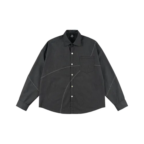 XINYINSU 24FW Рубашка Унисекс Черный Серый