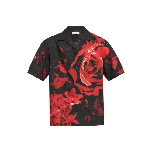Alexander McQueen SS24 Рубашка Мужская Черная