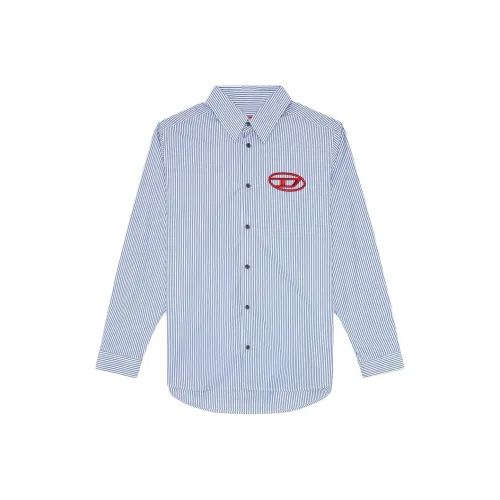 DIESEL Blue Men's Shirts DIESEL Синий Мужские Рубашки