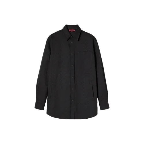 GUCCI GG Canvas Shirt Men's Black