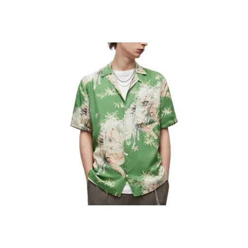ALLSAINTS Мужские рубашки базилик зеленый
