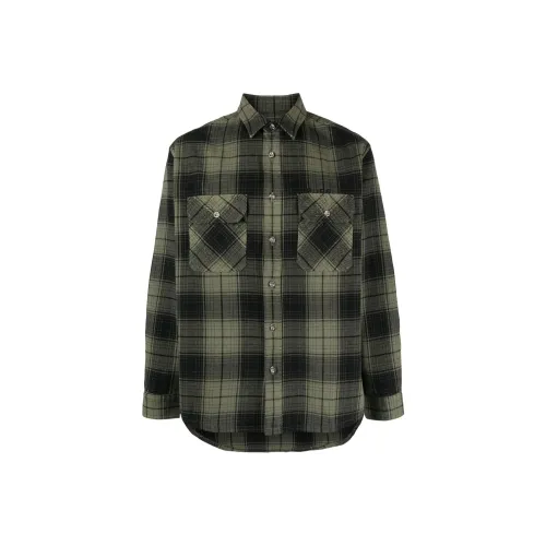 PURPLE BRAND Зеленые Мужские Рубашки