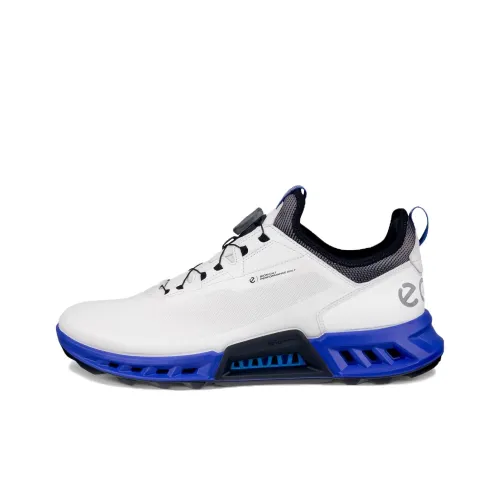 Ecco Biom C4 Устойчивая к истиранию Низкая Обувь для гольфа Мужская Белая