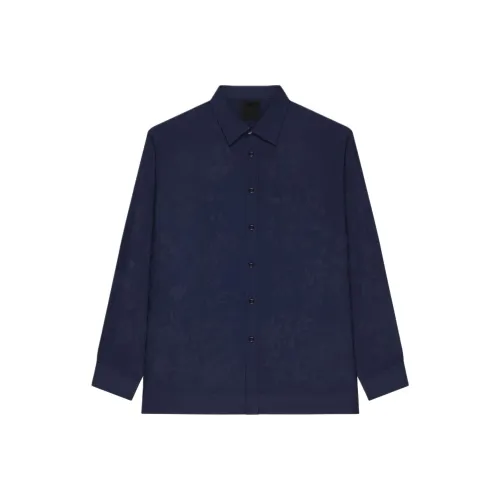 GIVENCHY FW24 Рубашка Мужская Морской Синий