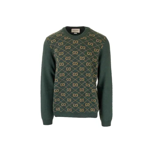 GUCCI Темно-зеленые мужские свитеры