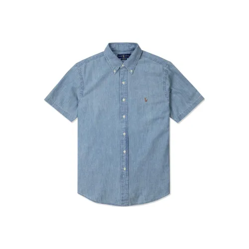 Polo Ralph Lauren Рубашка Мужская Светлая Джинсовая