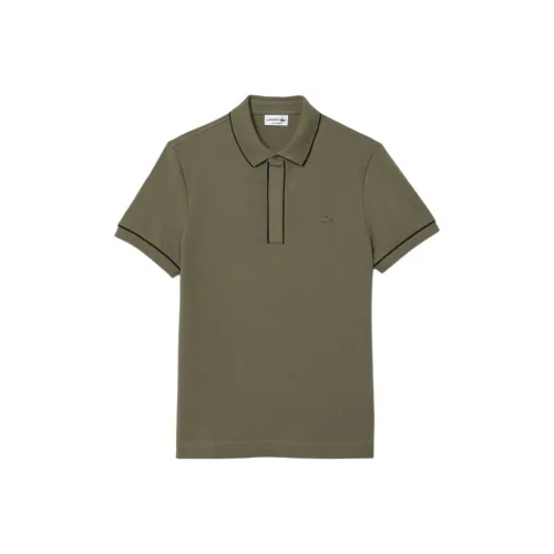 LACOSTE Поло Мужское Хаки Зеленый