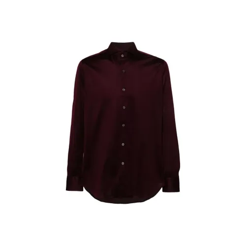 Canali SS24 Рубашка Мужская Mulberry Ежевика Фиолетовый