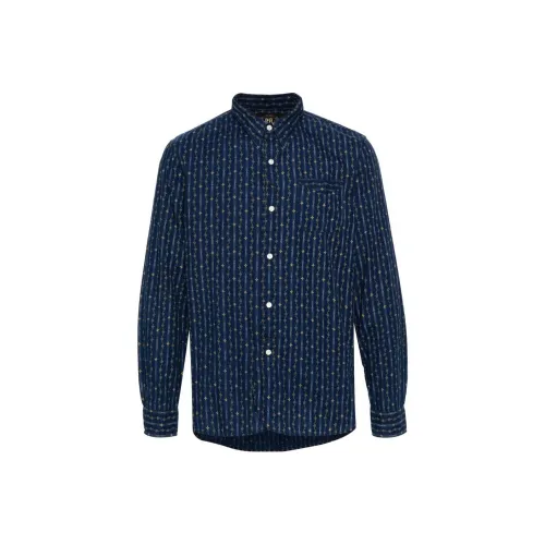 Double RL Индиго Мужские Рубашки