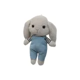 Круглое лицо, кролик, синяя одежда