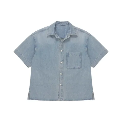 WOOYOUNGMI SS25 Рубашка Мужская Синяя