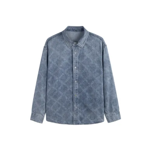 GXG Мужские рубашки синего цвета