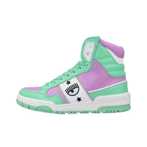 CHIARA FERRAGNI Высокие кроссовки для скейтбординга женские зеленые
