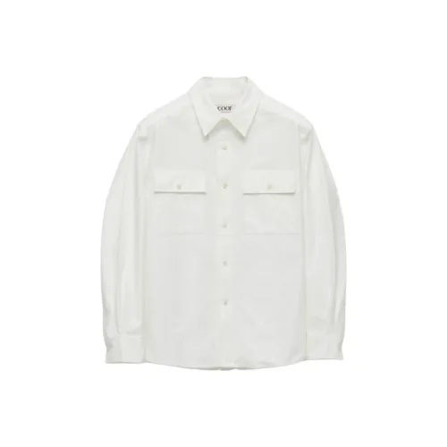 COOR Белая унисекс рубашка