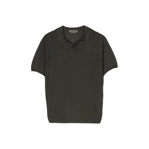 Corneliani SS24 Поло Мужское Темно-Зеленое