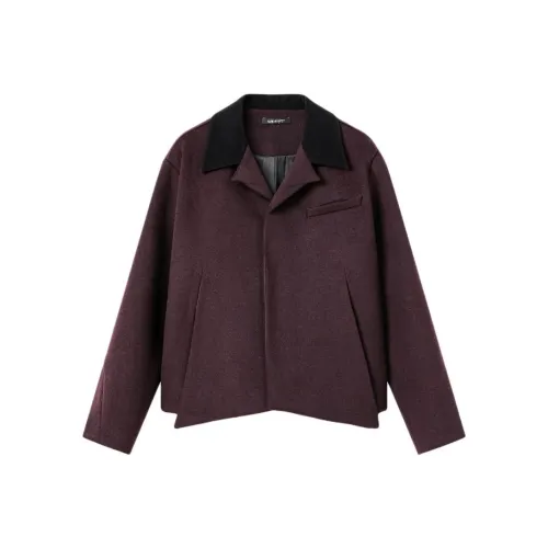 YUNYI Куртки и Пальто Мужской Бордовый Красный