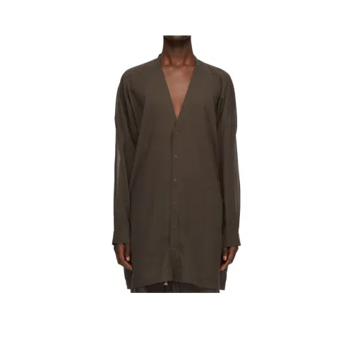 RICK OWENS RO FW24 Рубашка Мужская Темно-Серый