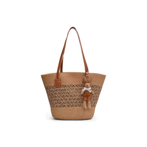 CLEVER KETCH Плетеная сумка через плечо Стандартная Женская Хаки Экрю